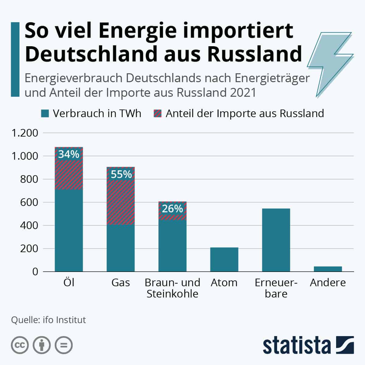 infografik zu den energie importen aus russland
