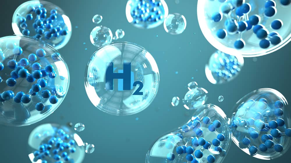wasserstoff-aktien-h2-moleküle-atom, schlüsselrolle gegen co2 ausstoß