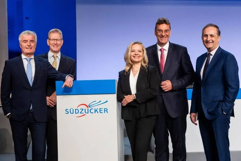 Südzucker-Vorstand, Hauptversammlung 2023; von links; Tomas Kölbl, Hans-Peter Gai, Ingrid-Helen Arnold, Dr. Niels Pörksen, Markus Mühleisen (13. Juli 2023) / Südzucker Group